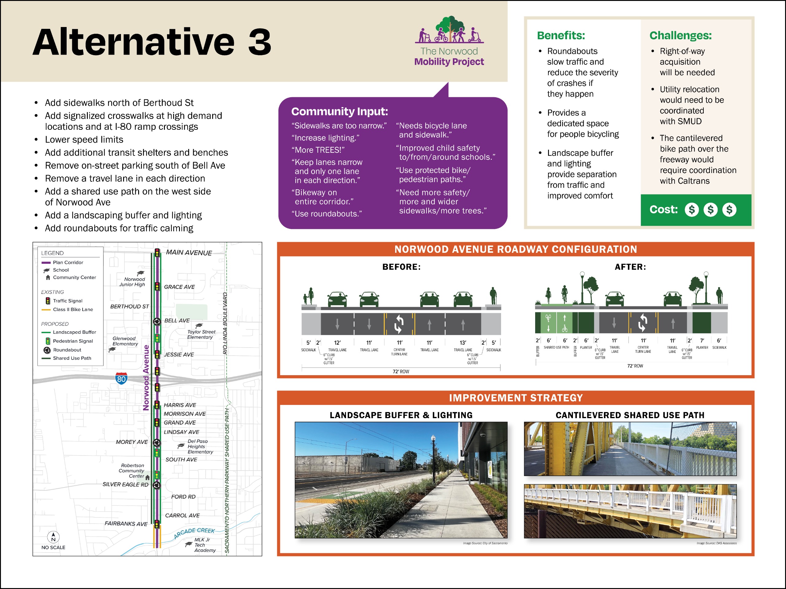 The Norwood Mobility Project Alternative 3 description.