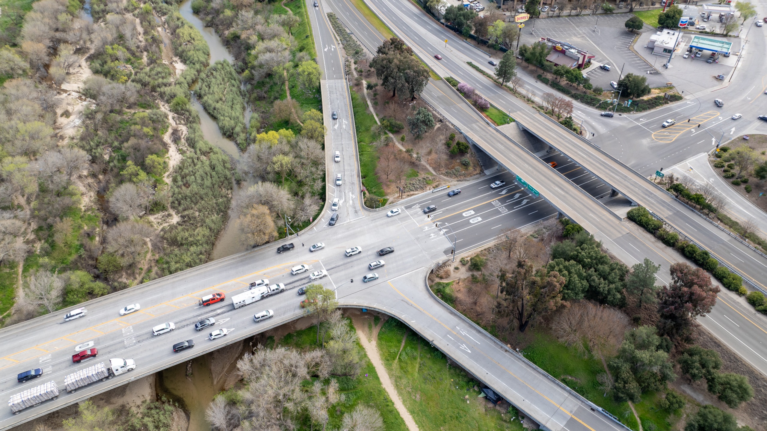 Cars driving on highway